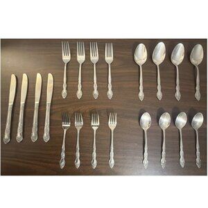 Accord Korea Stainless Service for 4 Forks, Salad Forks, Knives & Spoons 20 pcs